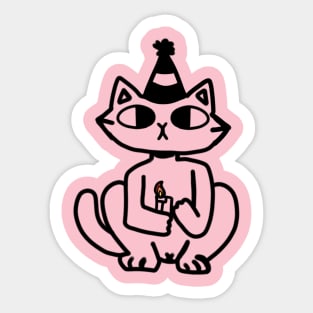 A clown cat Sticker